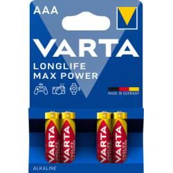 Varta Batterien AAA LR03 alkalická Micro Longlife Max Power 1,5V 4ks balenie originál