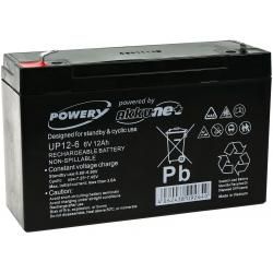 Powery náhradný batéria 6V 12Ah nahrádza Panasonic LC-R0612P