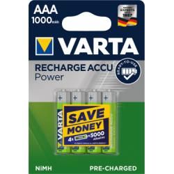 Varta Accu Rechargeable batéria Micro AAA, Ready2Use, wiederaufladbar, NiMH 4ks balenie 1000mAh orig